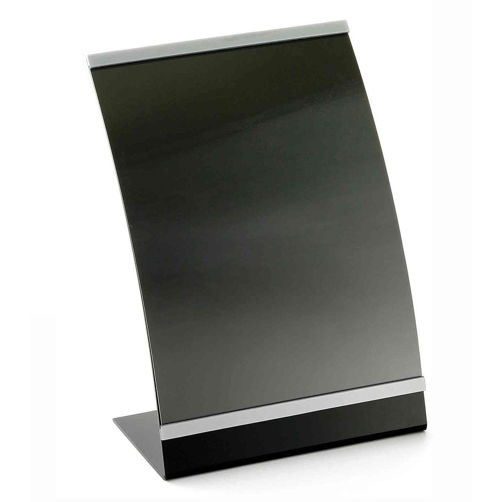 Tablecraft Acrylic Curved Menu Holder Fits 8.5 x 11 inch Sheet, 8.5 x 5.25 x 12.25 inch