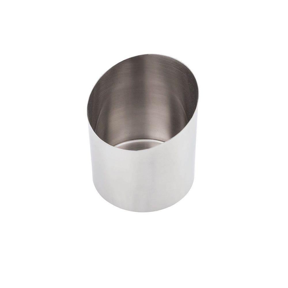 Tablecraft Brushed Finish Stainless Steel Round Sloped Appetizer Cup, 18 Ounce Capacity