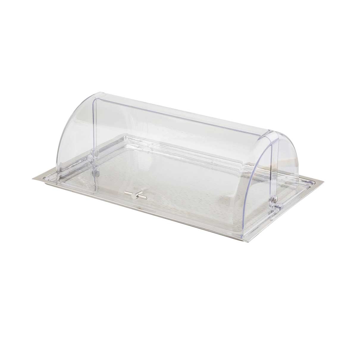 Tablecraft Remington Collection 18-8 Stainless Steel Rice Pattern Rectangular Tray, 23.25 x 15 x 1 inch