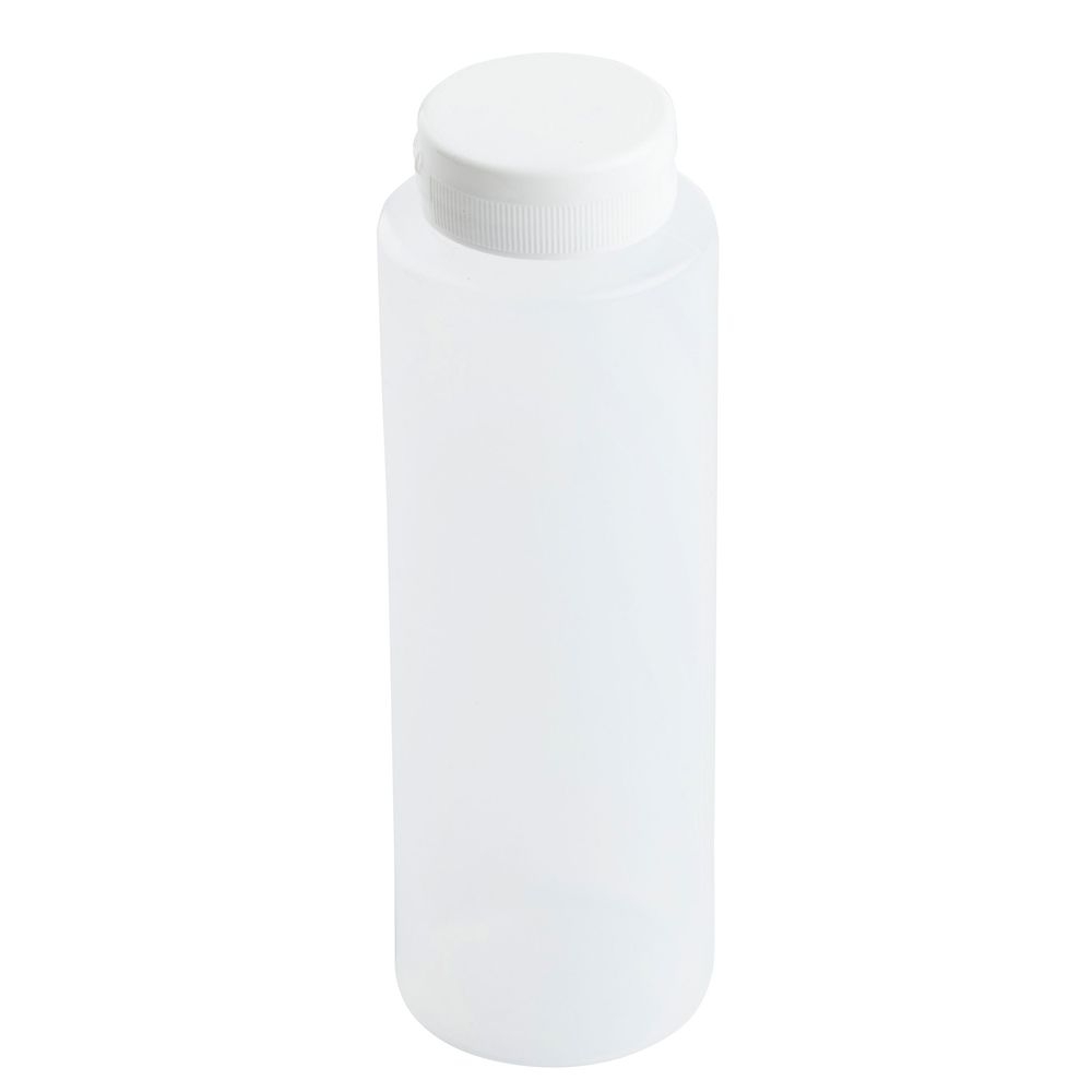 Tablecraft 8 Ounce LDPE Clear Flip Top Cap Squeeze Bottle, 2.29 x 2.29 x 6.5 inch -- 72 per case