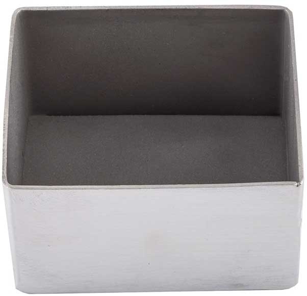 Tablecraft Brushed Stainless Steel Premium Rectangular Sugar Packet Holder, 3.125 x 2.625 x 1.8125 inch