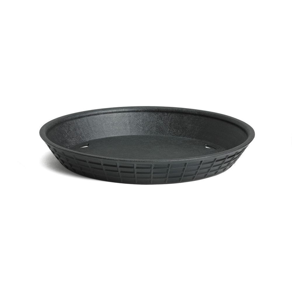 Tablecraft Black Polypropylene Round Platter, 9 x 9 x 1.25 inch -- 12 per case