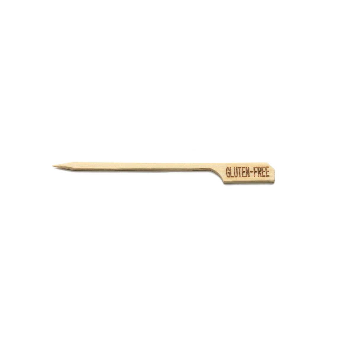 Tablecraft Gluten Free Bamboo Paddle Pick, 3.5 inch - 100 count per pack -- 12 packs per case