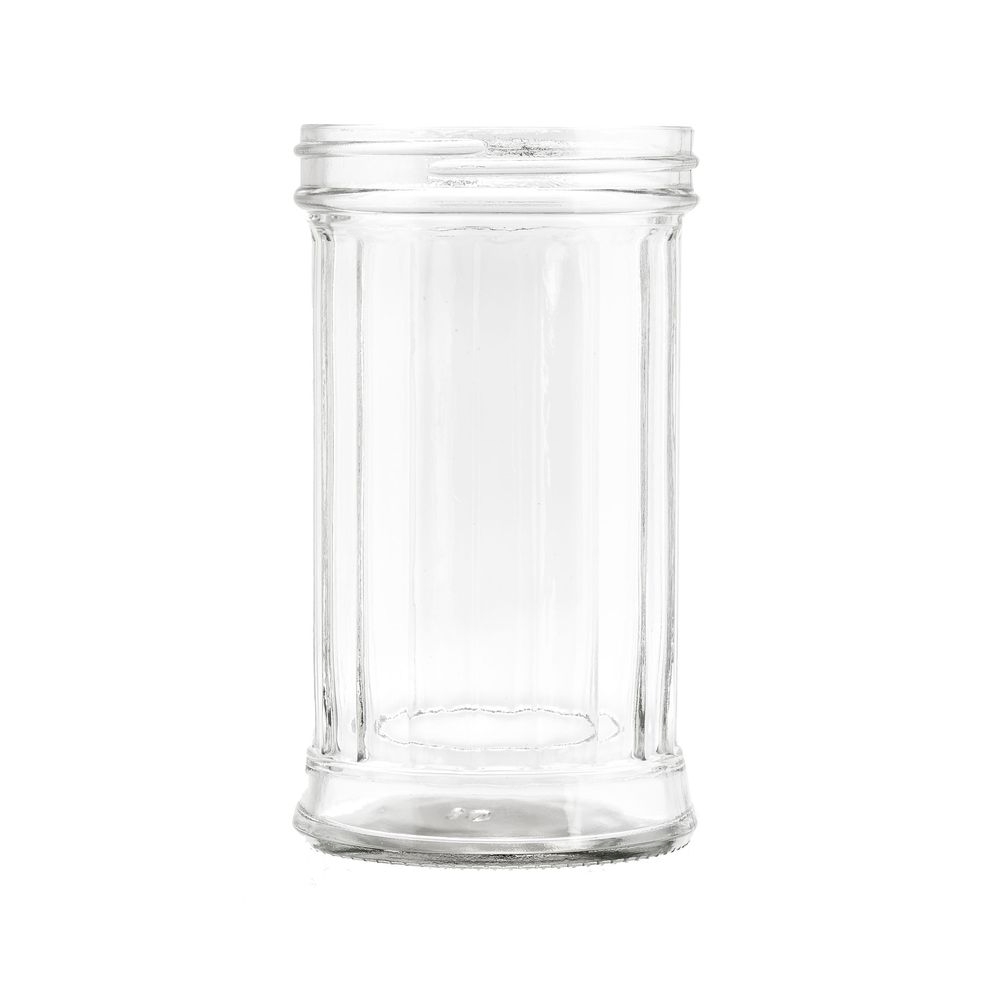 Tablecraft 12 Ounce Glass Jar for Fluted Glass Shaker, 12 Ounce Capacity -- 12 per case
