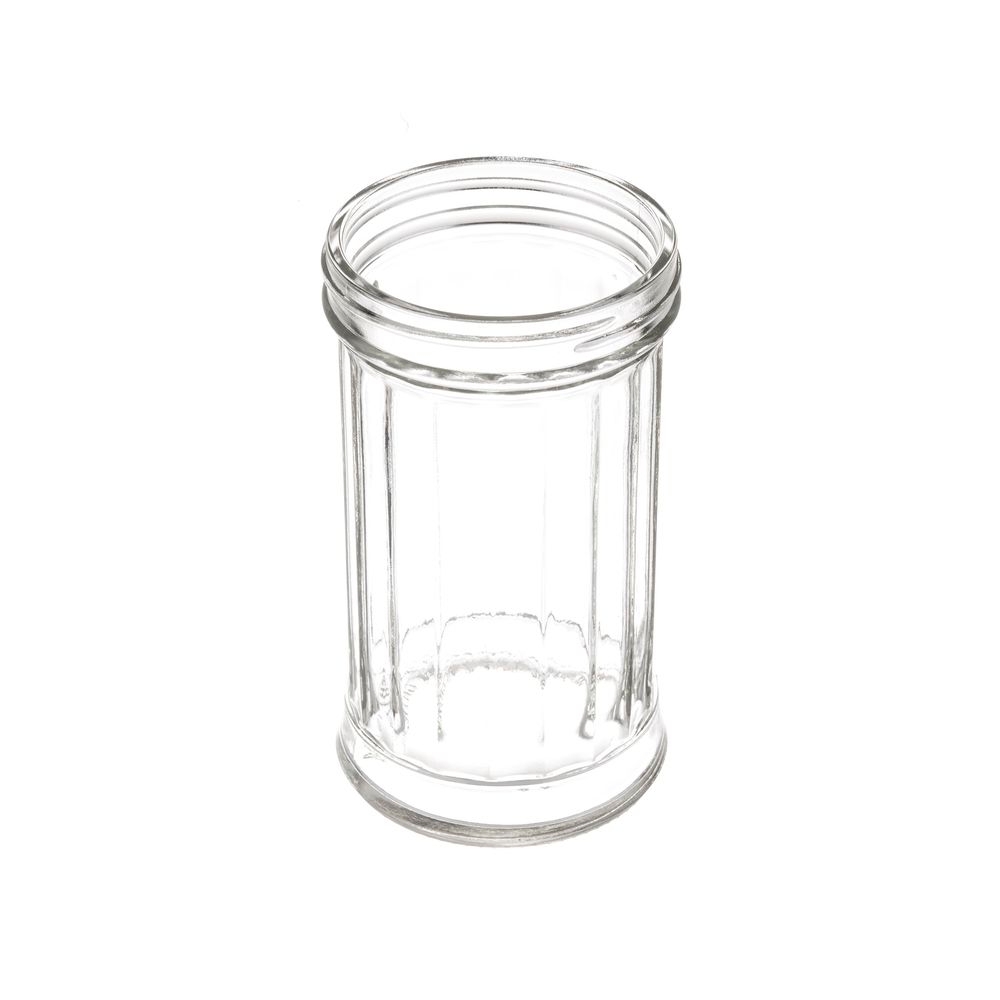 Tablecraft Clear Soda Lime Glass Fluted Sugar Pourer Jar Only, 12 Ounce Capacity -- 12 per case