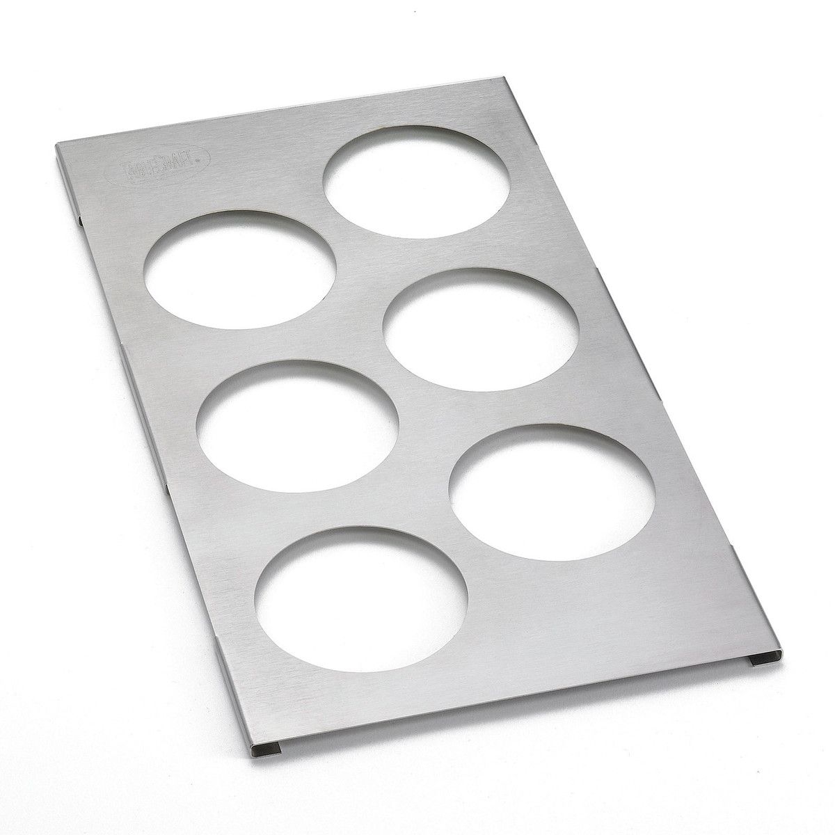 Tablecraft Stainless Steel Squeeze Bottle Template Organizer - Holds 6 Bottles