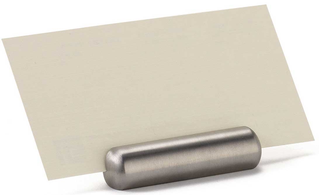 Tablecraft Stainless Steel Bullet Card Holder, 2.125 x 0.5625 x 0.5 inch