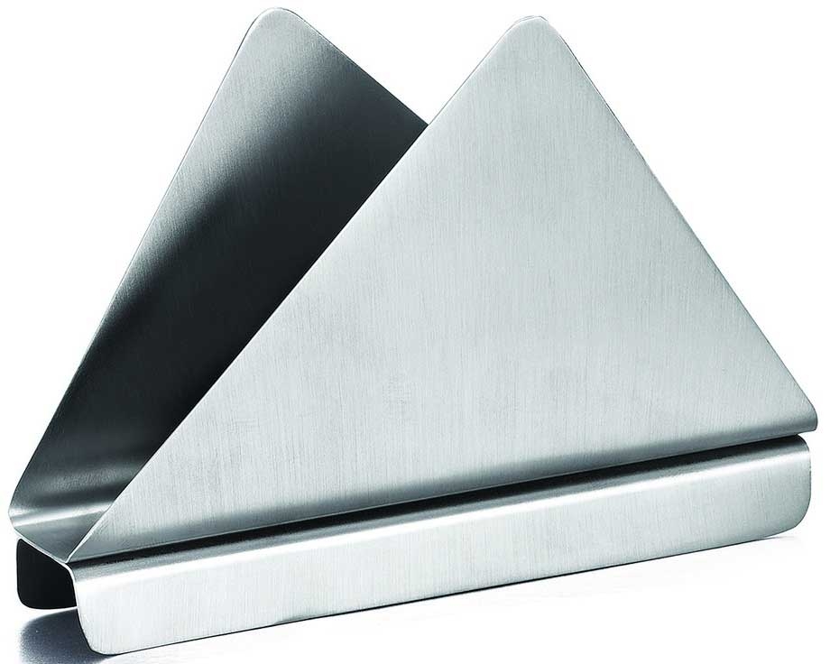 Tablecraft Stainless Steel Brushed Finish Angled Napkin Holder, 6.75 x 1.125 x 3.875 inch