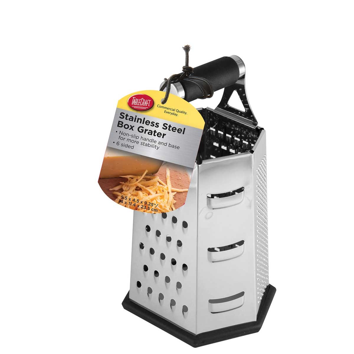 Tablecraft Stainless Steel 6 Sided Grater, 5.625 X 4.625 X 9.375 Inch -- 6 Per Case