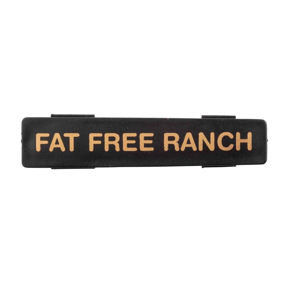 Tablecraft Polypropylene Gold Print Fat Free Ranch Tag for NSF Saferfood Solutions Option Dispenser, 0.5625 x .4375 x 2.5 inch