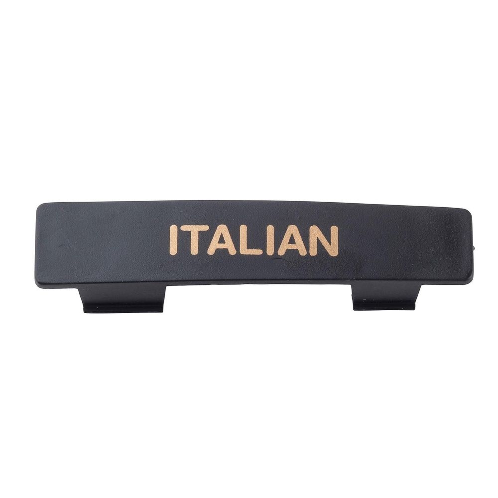 Tablecraft Polypropylene Black with Orange Print Italian Tag for NSF Saferfood Solutions Option Dispenser, 0.5625 x .4375 x 2.5 inch