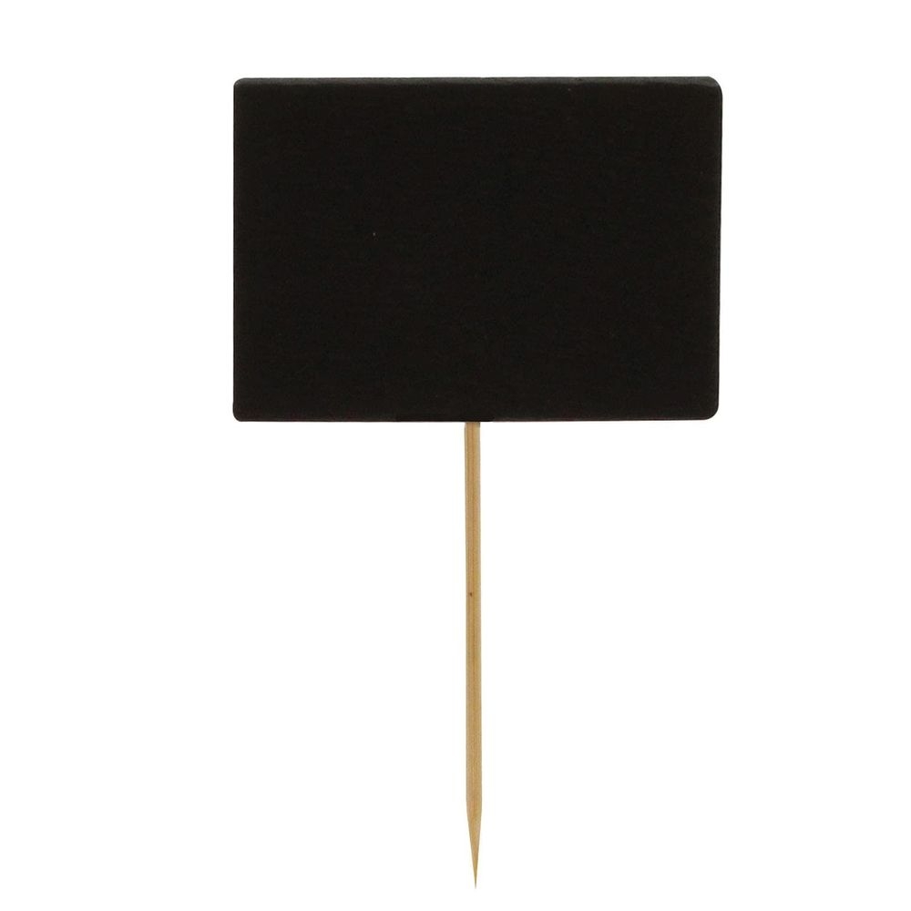 Tablecraft 3.5 inch Bamboo Chalkboard Pick, 100 count