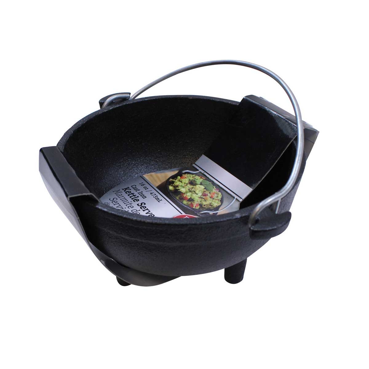 Tablecraft Cast Iron Cookware Round Mini Kettle, 16 Ounce Capacity