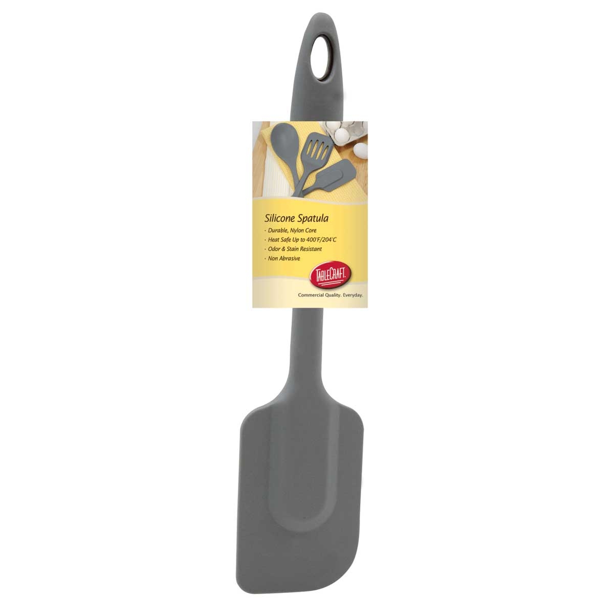 Tablecraft Gray Silicone Spatula, 2.25 x 0.625 x 10.25 inch