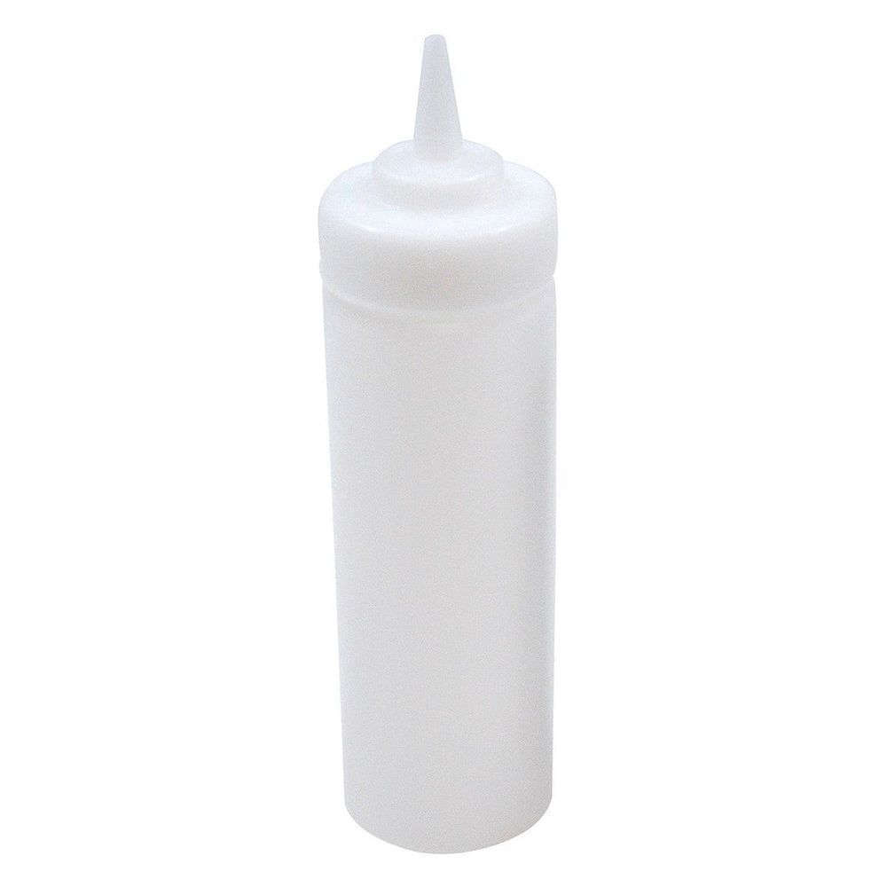 Tablecraft High Density 53 mm Widemouth Clear Squeeze Bottle, 12 Ounce Capacity -- 12 per case
