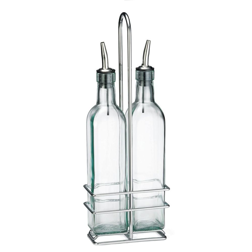 Tablecraft Prima Collection 18-8 Stainless Steel Oil and Vinegar Cruet Rack for 616 and 916, 5.125 x 2.75 x 14.5 inch -- 6 per case