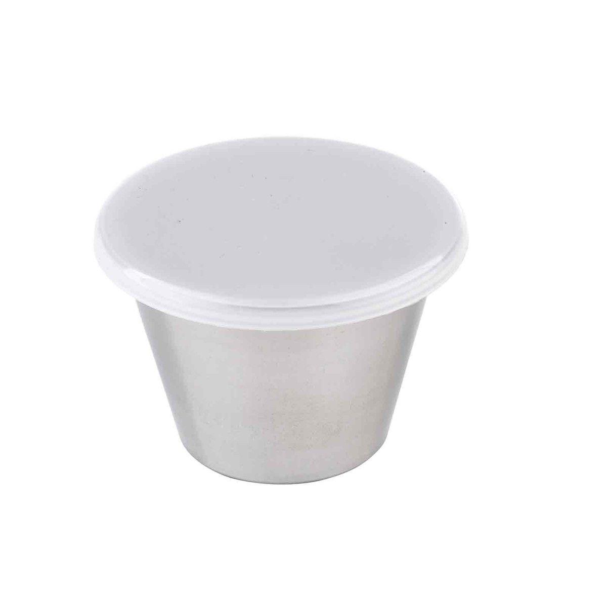 Tablecraft Round Stainless Steel Ramekin with Clear Lid, 2.5 Ounce -- 36 per case