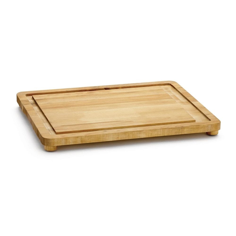 Tablecraft Birchwood Carving Board with Channel and Feet, 20 x 16 x 1.625 inch