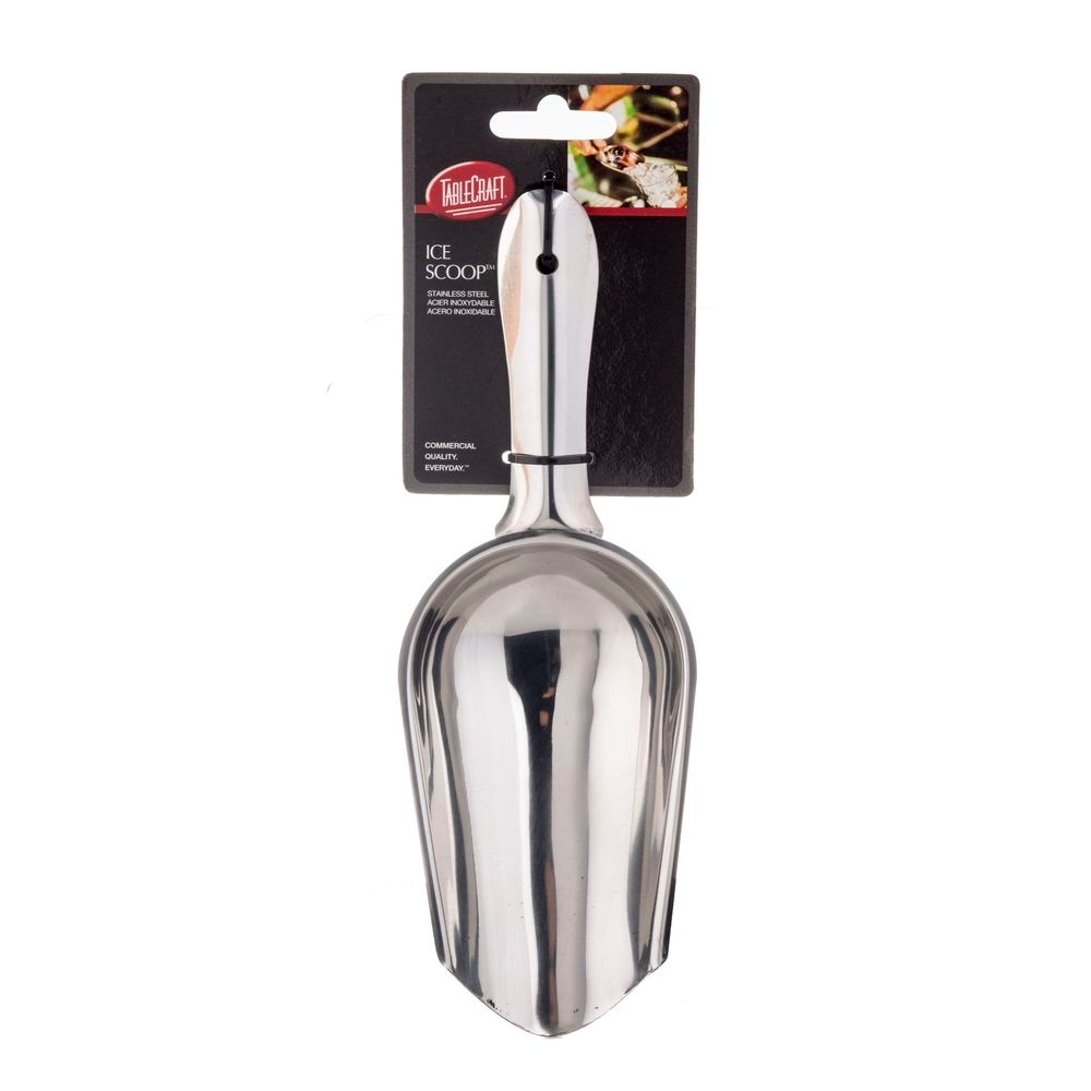 Tablecraft 200 Series Stainless Steel Mirror Finish Ice Scoop, 4 Ounce Capacity -- 6 per case
