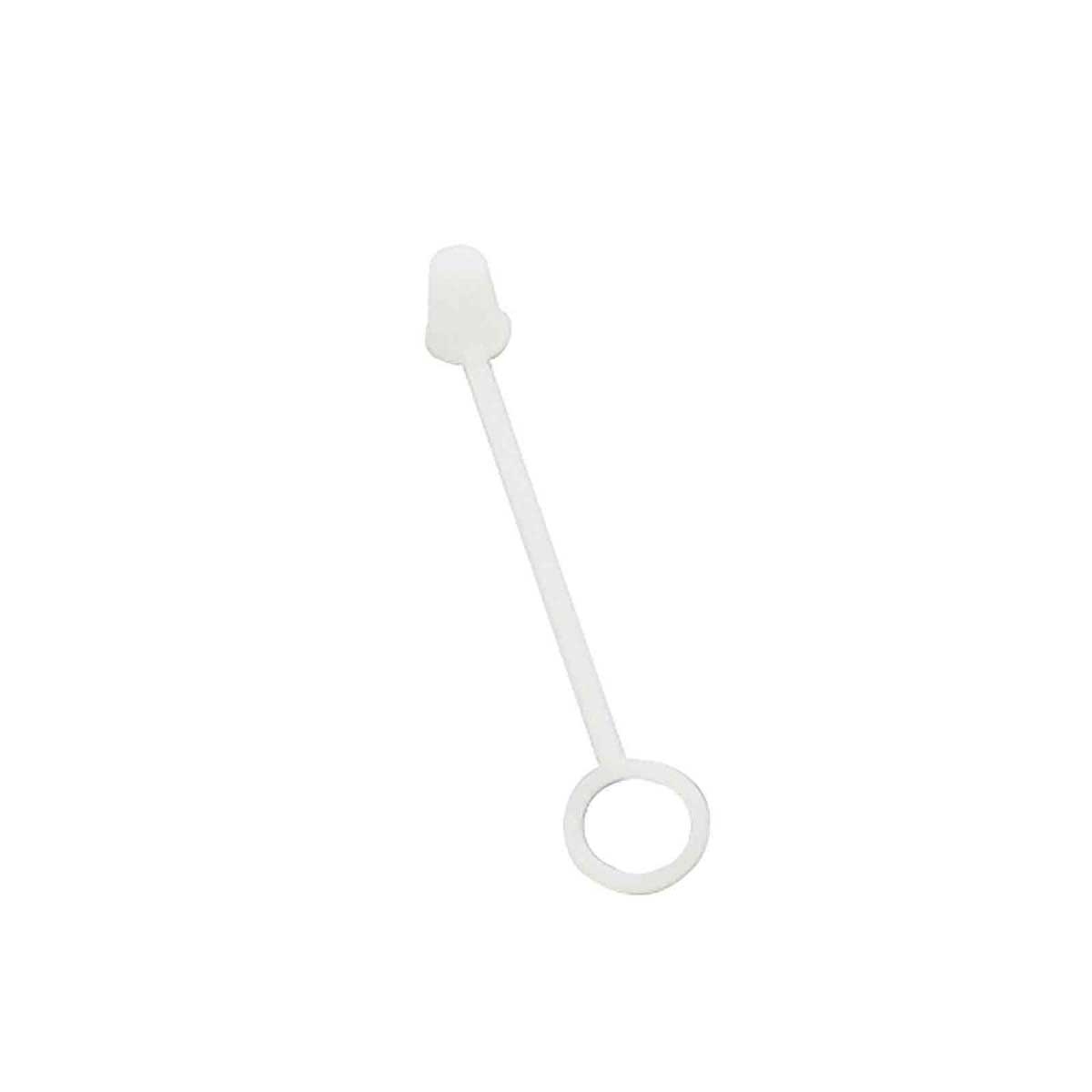 Tablecraft Sani Cap Natural Standard Cone Tip Tethered Cap -- 12 per case