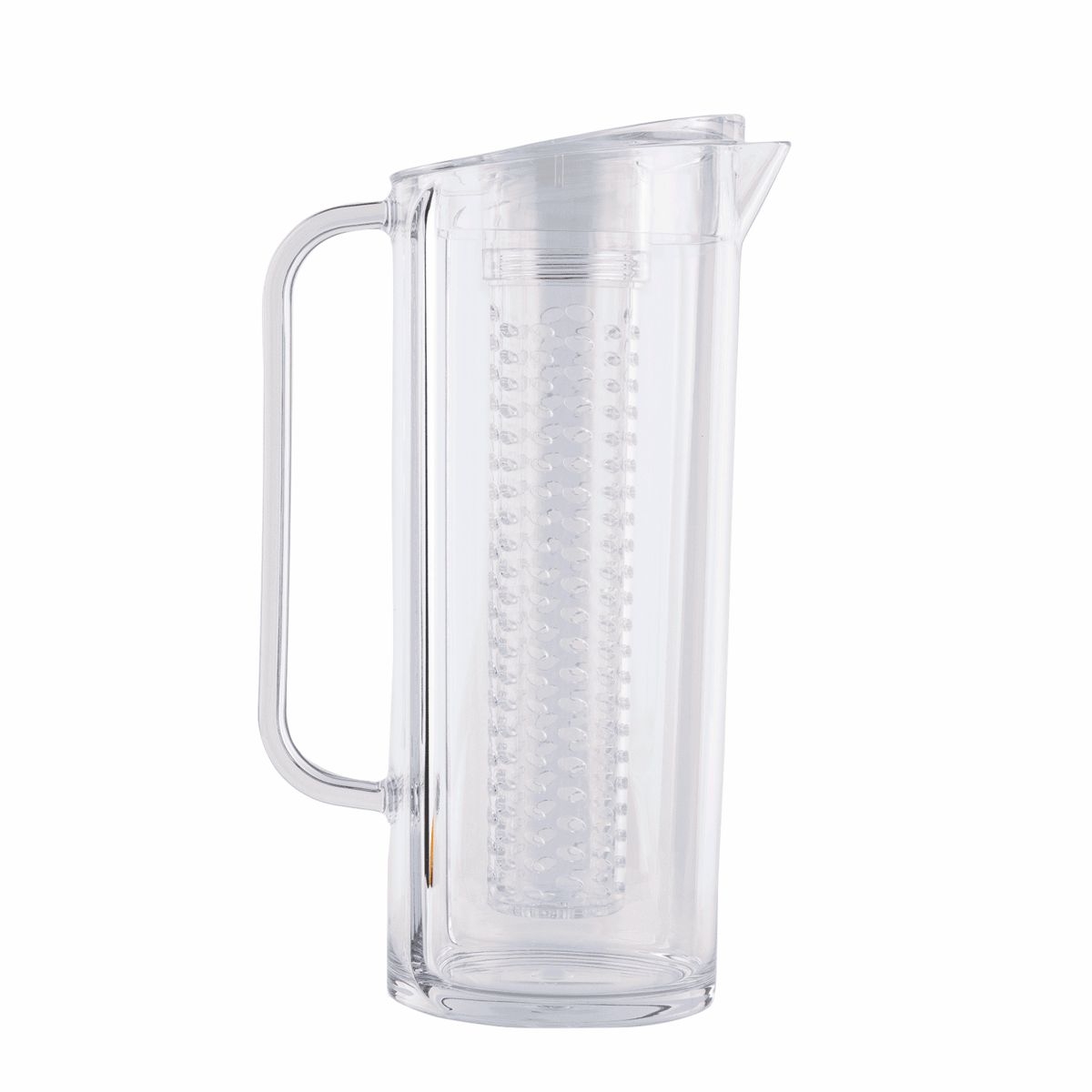 Tablecraft Clear SAN Plastic Infusion Pitcher with Lid, 0.5 Gallon Capacity