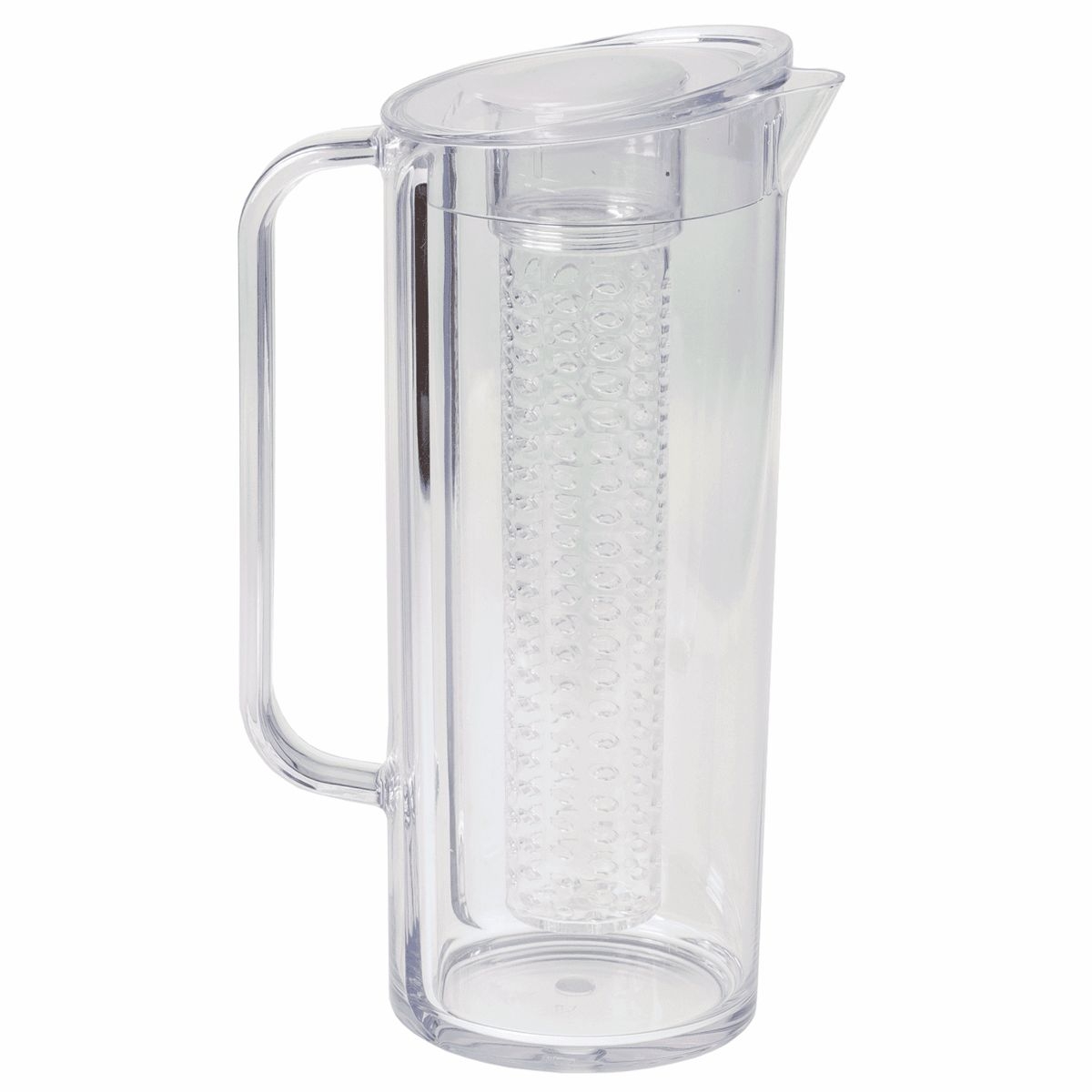 Tablecraft Clear SAN Plastic Infusion Pitcher with Lid, 0.5 Gallon