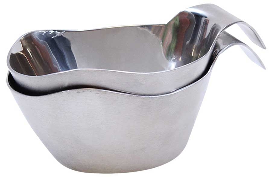 Tablecraft 18-8 Stainless Steel Stackable Gravy Boat, 3 Ounce Capacity