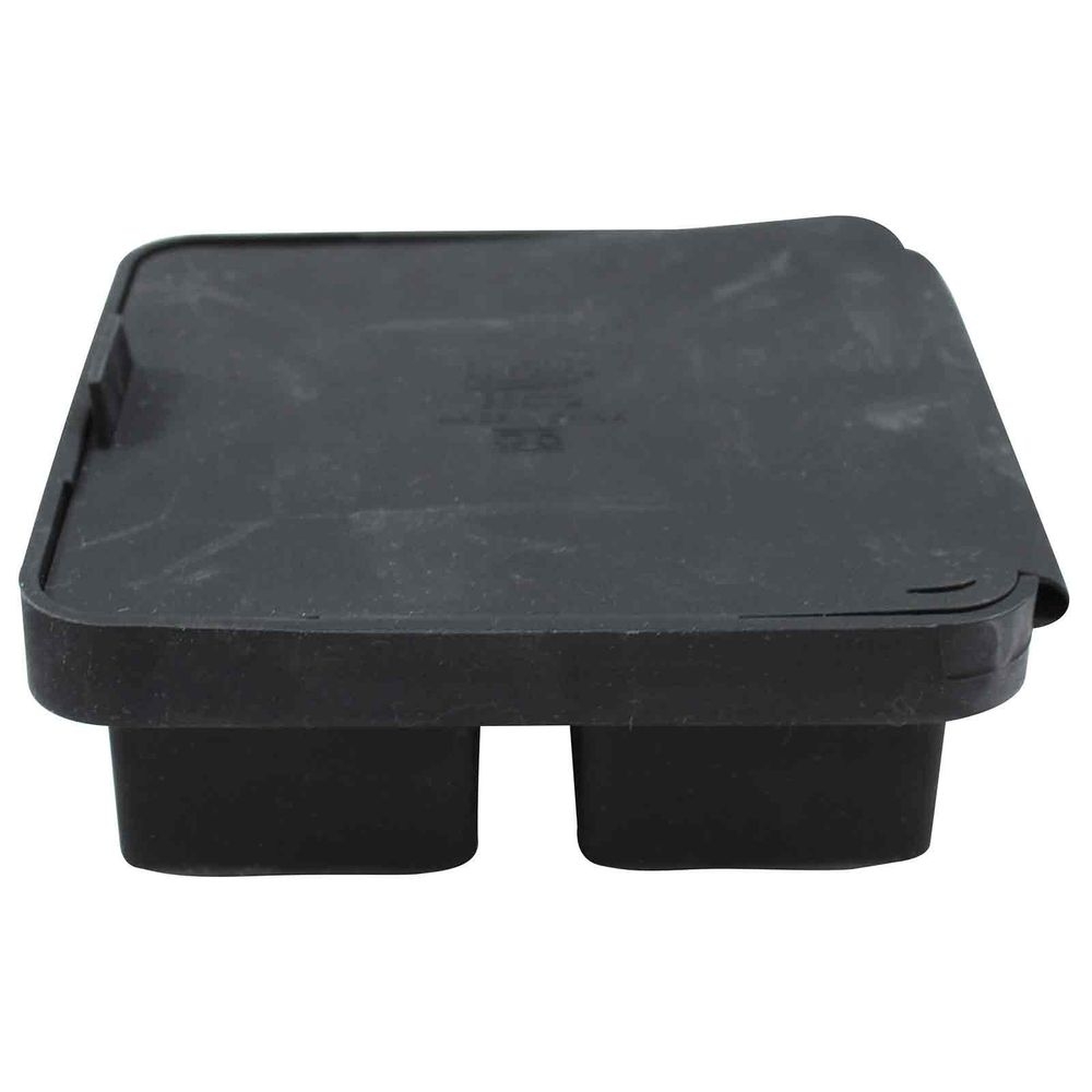 Tablecraft Black Silicone Ice Cube Tray, 5 x 5.25 x 2.25 inch