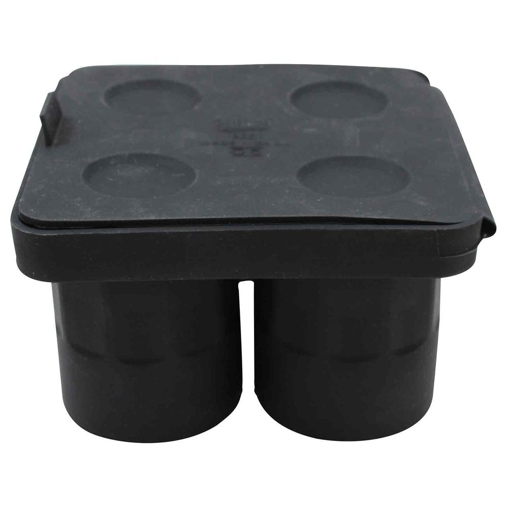 Tablecraft Black Silicone Shot Glass Ice Cube Tray, 5 x 5.25 x 3.125 inch