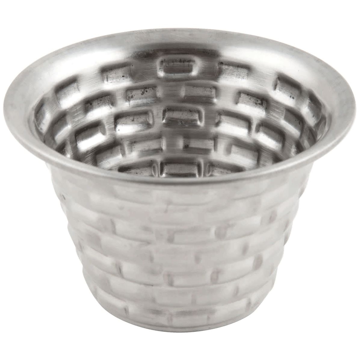 Tablecraft Brickhouse Stainless Steel with Embossed Brick Pattern Round Ramekin, 2.75 x 2.75 x 1.75 inch -- 12 per case.