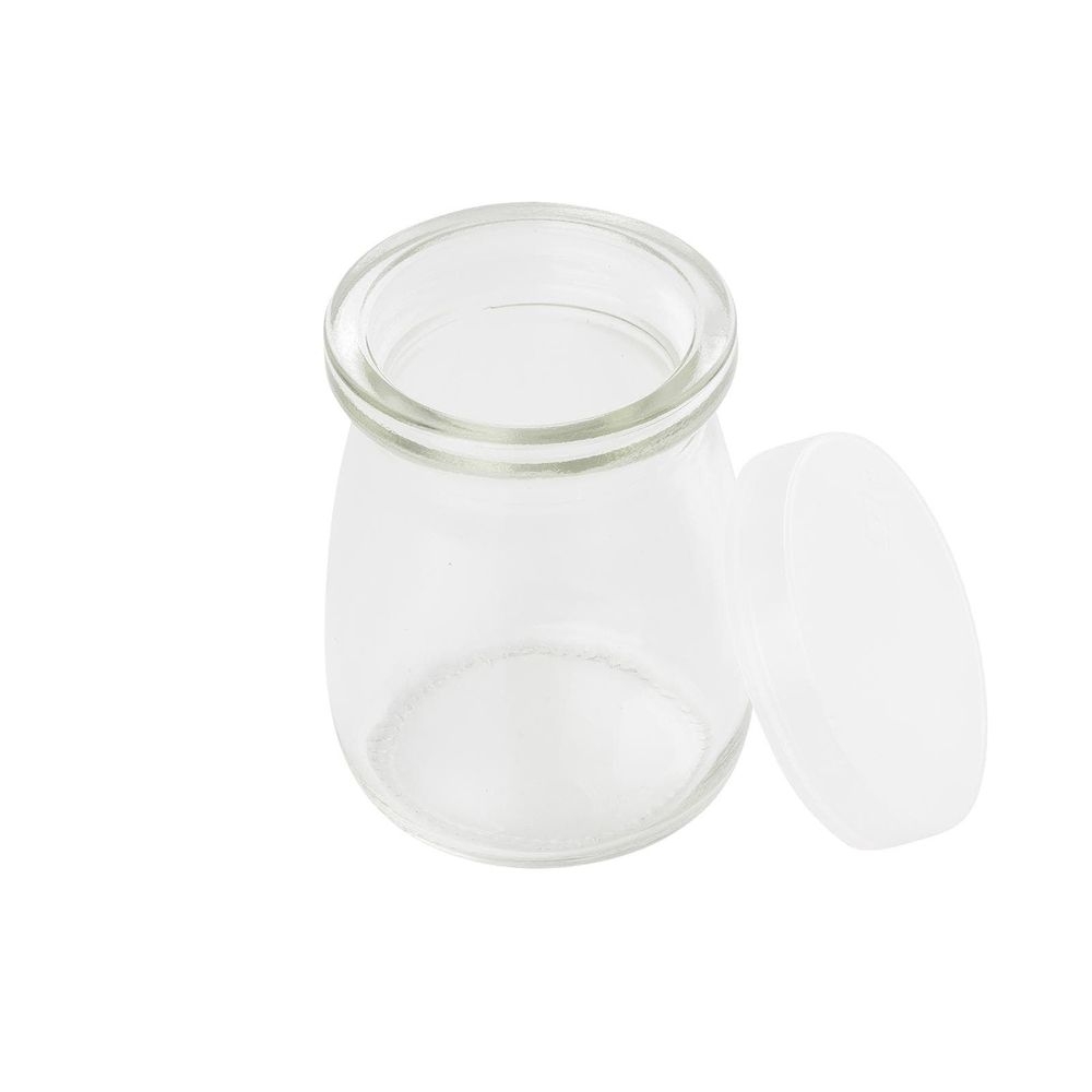 Tablecraft 4 Ounce Glass Single Serve Jar with Lid, 12 count
