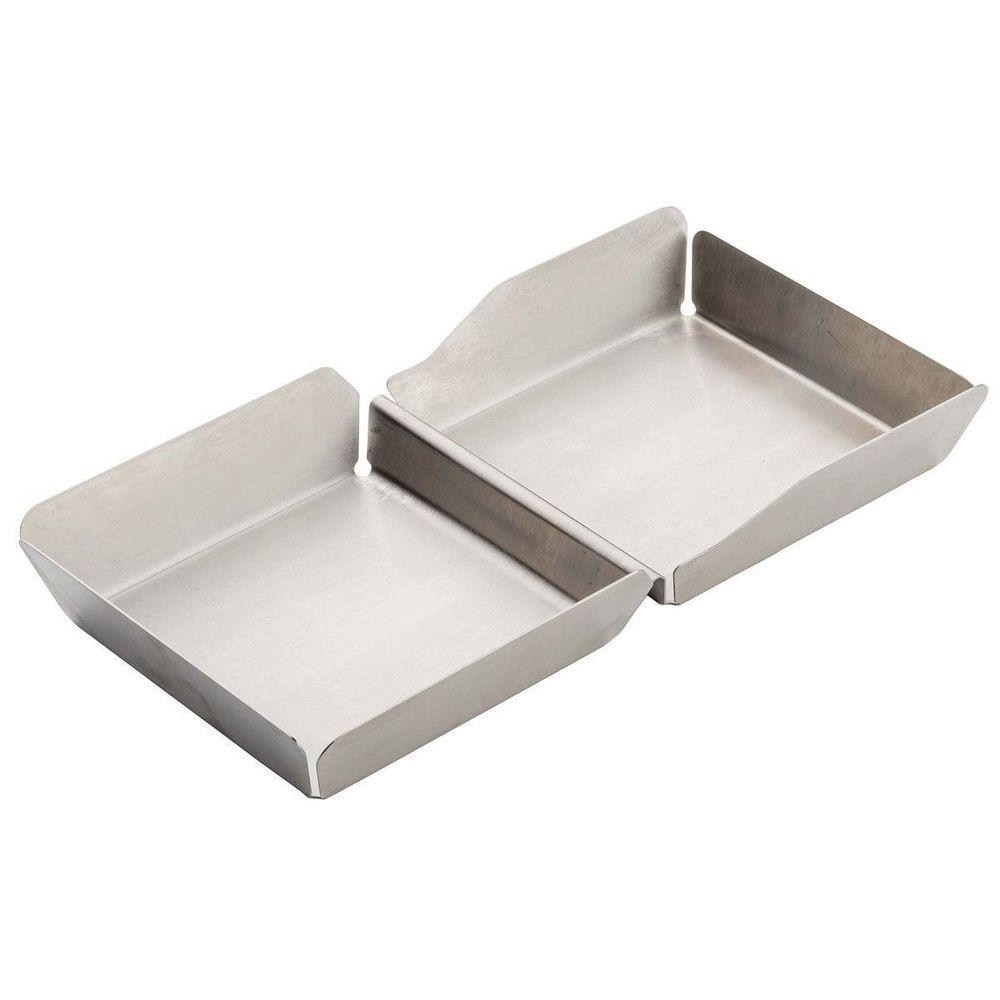 Tablecraft Better Burger Collection Brushed Stainless Steel Burger Box, 11.625 x 6.25 x 1.5 inch