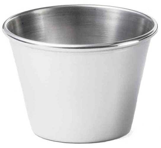 Tablecraft Stainless Steel Round Sauce Cup, 6 Ounce Capacity -- 12 per case