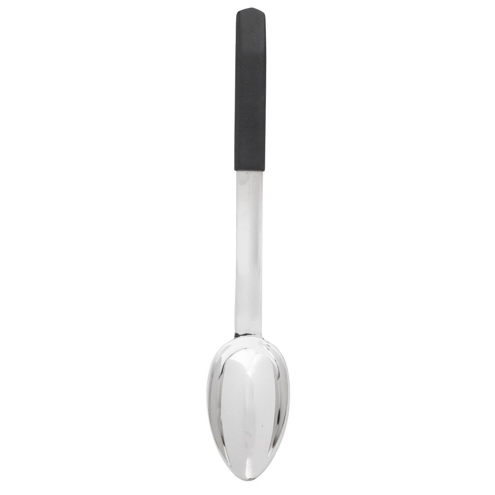 Tablecraft Anti Microbial Black Vinyl Coated Stainless Steel Solid Spoon, 2 Ounce Capacity