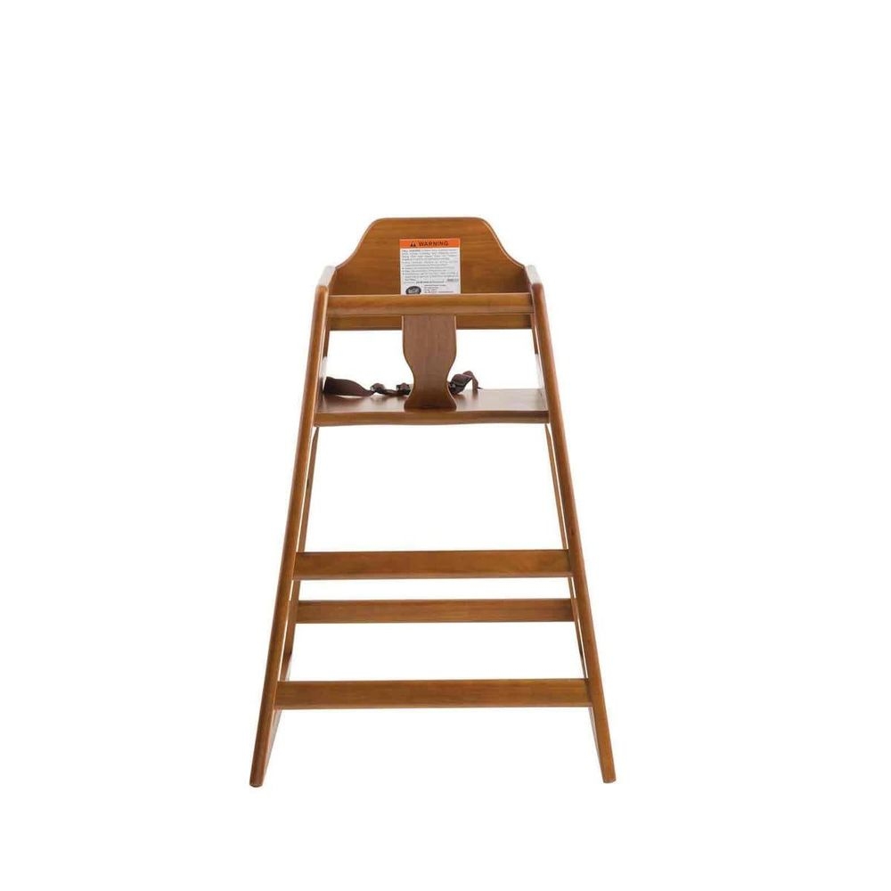 Tablecraft Wood Walnut Finish Assembled High Chair, 19.75 x 19.75 x 29 inch