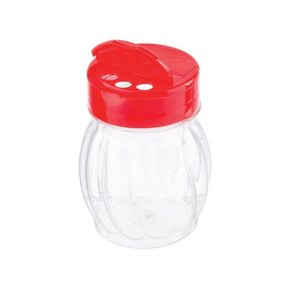 Tablecraft Red Plastic Flip Top Shaker, 6 Ounce Capacity -- 12 per case