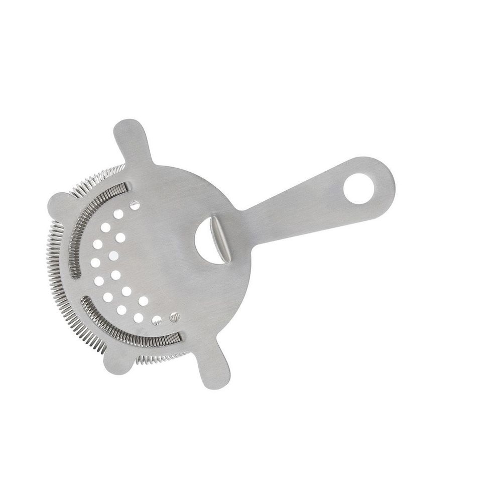 Tablecraft 18/8 Stainless Steel Brushed Finish 4 Prong Strainer, 4.5 x 6 x 0.75 inch