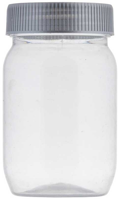 Tablecraft Plastic Mason Jar with Lid, 8 Ounce