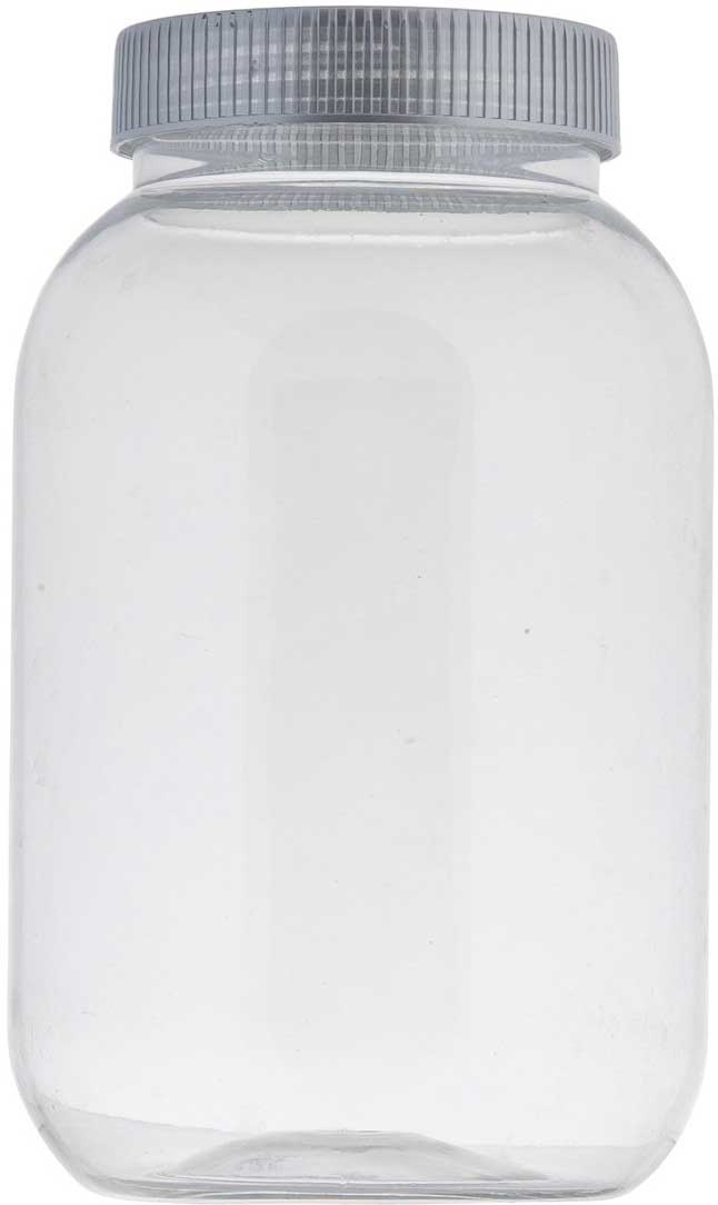 Tablecraft Plastic Mason Jar with Lid, 32 Ounce