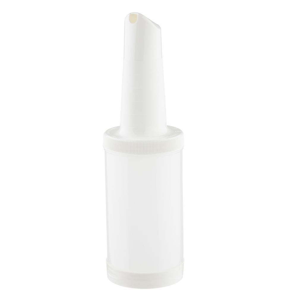 Tablecraft One-piece Pourmaster 1 Quart High Density Polyethylene White Complete Pourer, 3.6875 X 3.6875 X 12.5 Inch -- 12 Per Case