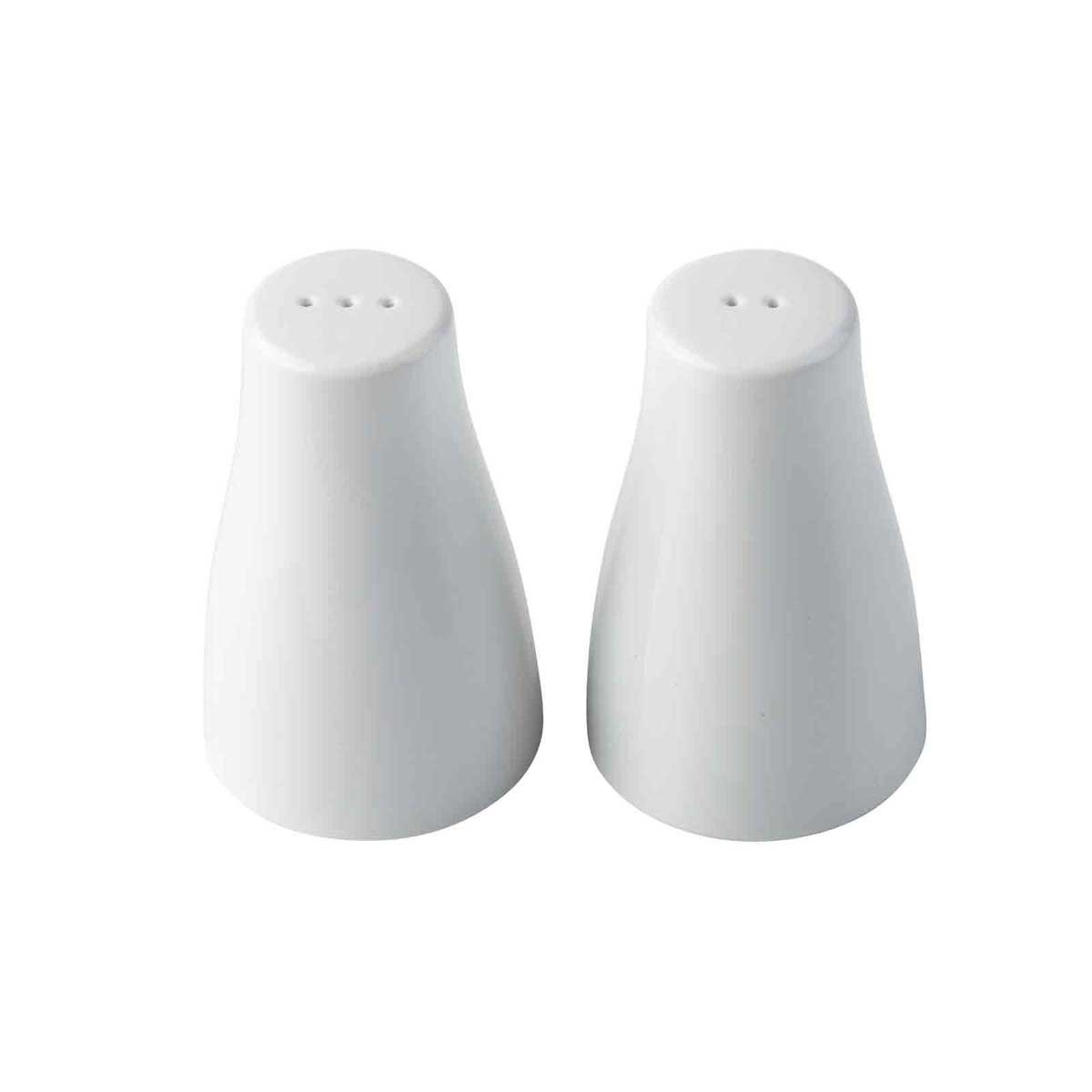 Tablecraft White Melamine Round Salt and Pepper Shaker, 1.25 Ounce -- 1 set