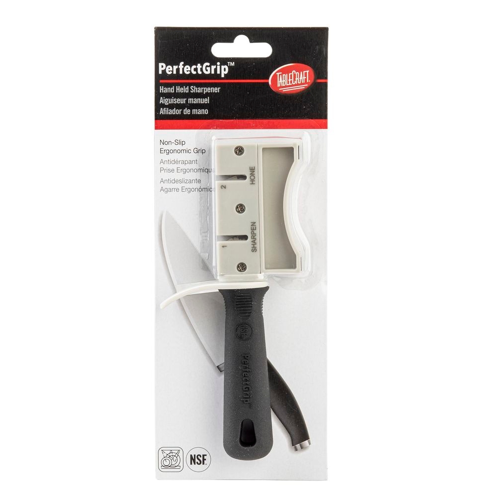 Tablecraft PerfectGrip Tungsten Carbide Hand Held Sharpener, 3.25 x 1.5 x 7 inch -- 12 per case
