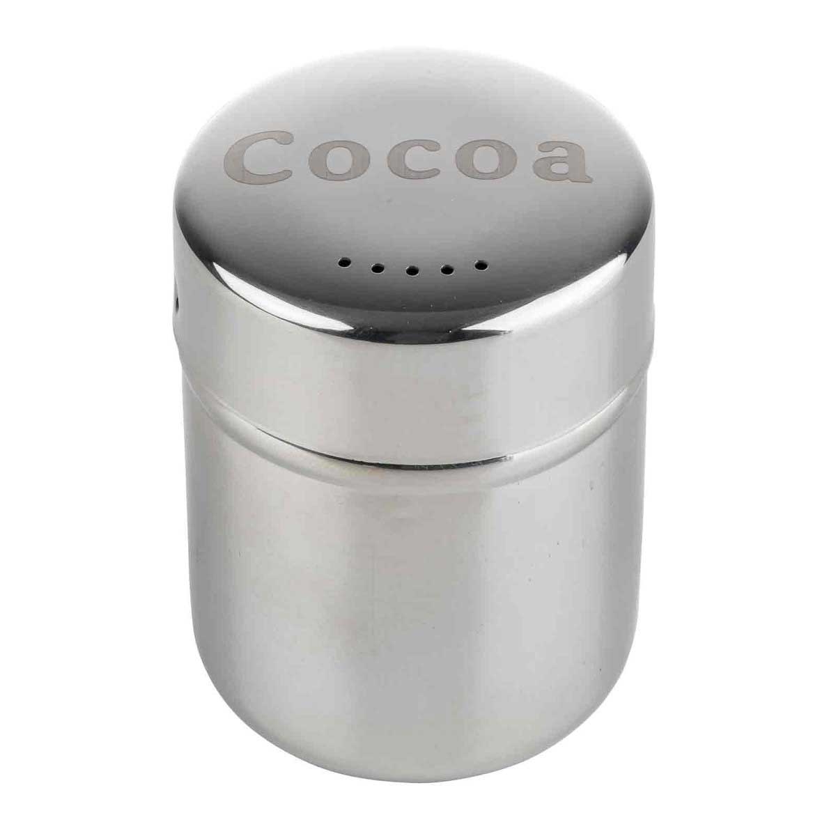 Tablecraft Stainless Steel Cocoa Shaker with Storage Cap, 6 Ounce