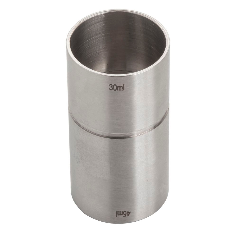 Tablecraft 200 Series Stainless Steel Thimble Jigger, 1 and 1.5 Ounce Capacity -- 6 per case