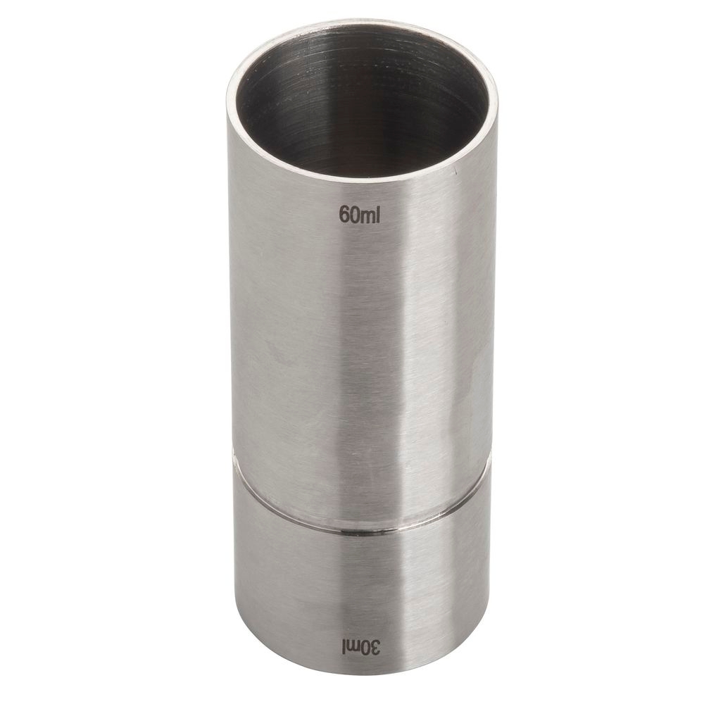 Tablecraft 200 Series Stainless Steel Thimble Jigger, 1 and 2 Ounce Capacity -- 6 per case