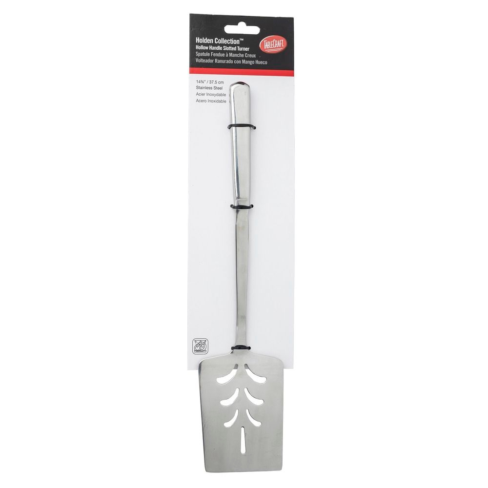 Tablecraft Holden Collection 18-8 Stainless Steel Hollow Handle Slotted Turner, 14.75 x 3.25 x .75 inch -- 12 per case