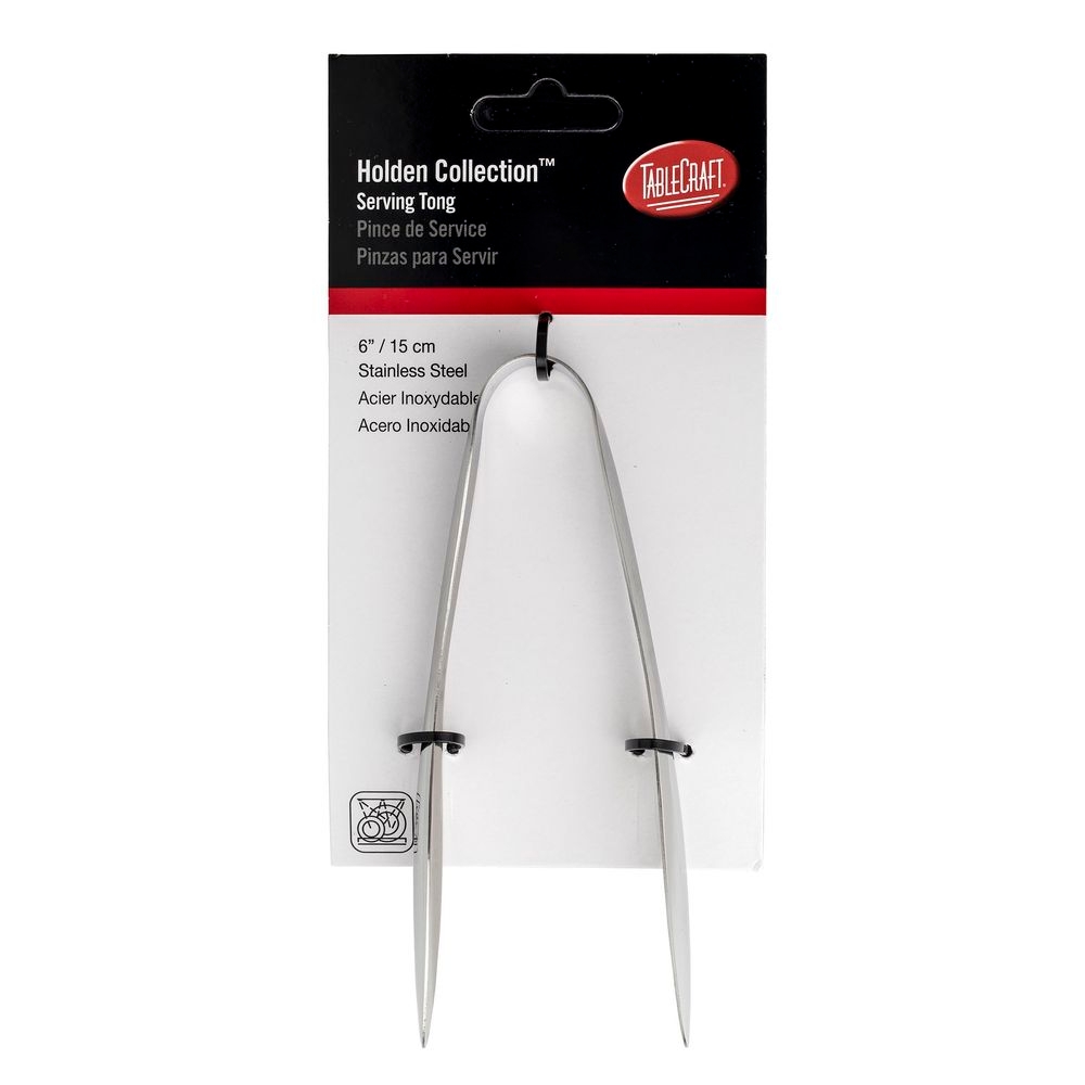 Tablecraft Holden Collection 18-8 Stainless Steel Tong, 6.25 x 1.75 x 1 inch -- 12 per case