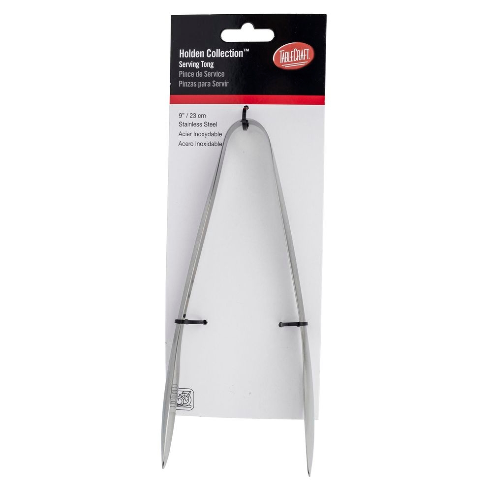 Tablecraft Holden Collection 18-8 Stainless Steel Tong, 9 x 2.75 x 1.375 inch -- 12 per case