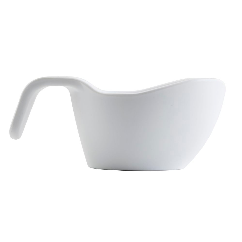 Tablecraft White Melamine Stackable Sauce Boat, 8 Ounce Capacity -- 12 per case