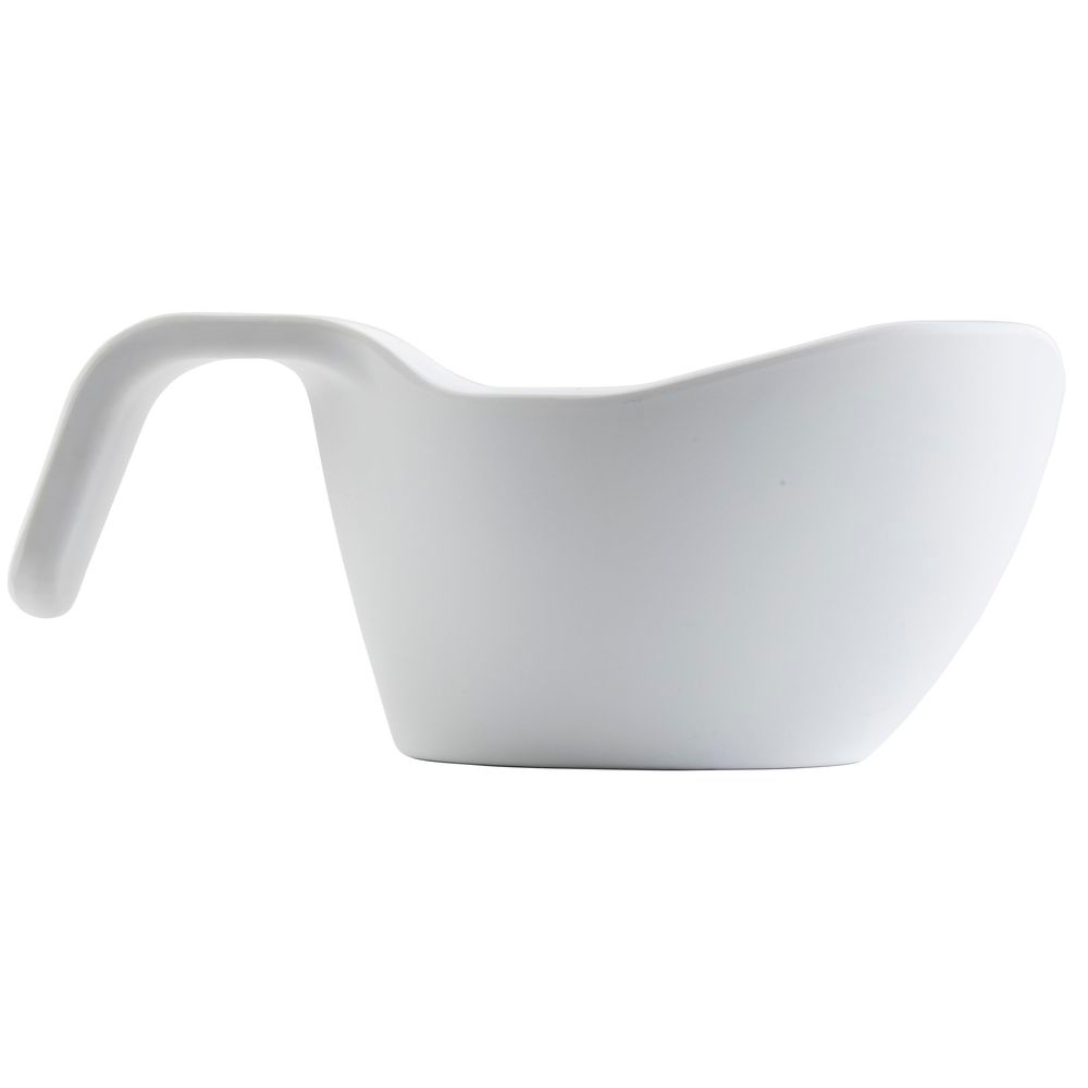 Tablecraft White Melamine Stackable Sauce Boat, 12 Ounce Capacity -- 10 per case